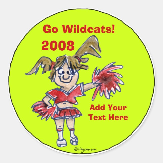 Personalised Cheerleading Sticker (Front)