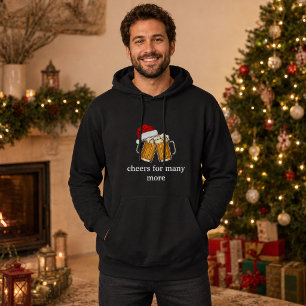 Personalised Cheers for Many More Christmas Beer Hoodie