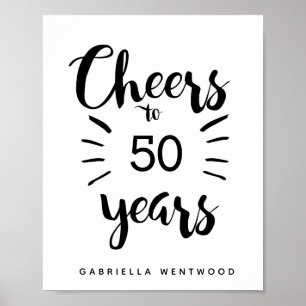 Personalised Cheers to 50 Years Poster