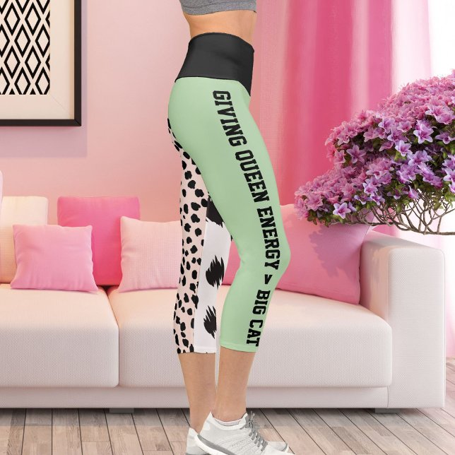 Personalised Cheetah Leopard Big Cat Pattern Spots Capri Leggings (Creator Uploaded)