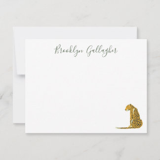 Personalised Cheetah Note Card