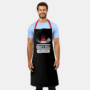 Personalised Chef Apron: Custom Name & Food Pun Apron