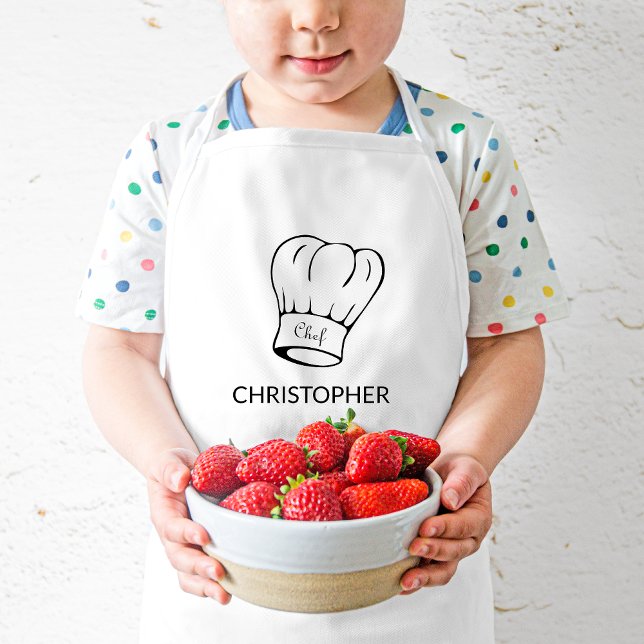Personalised Chef Hat Kids Apron (Creator Uploaded)