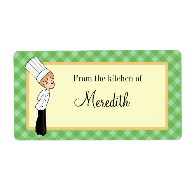 Personalised Chef Large Label #2 (Front)