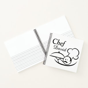 Personalised Chef Minimalist Illustration Notebook