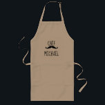 Personalised "Chef" Moustache, black Long Apron<br><div class="desc">With a black moustache illustration,  this fun custom little "chef" apron is a wonderful gift for your favourite connoisseur.</div>