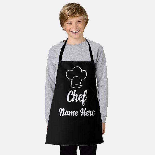 Personalised Chef Name Cooking Lover Baking Custom Apron (Worn)