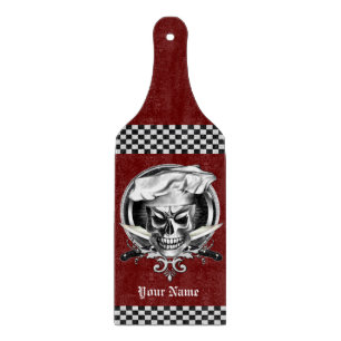 Personalised Chef Skull Cutting Board