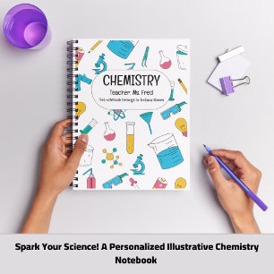Personalised Chemistry Notebook – Custom Name Desi