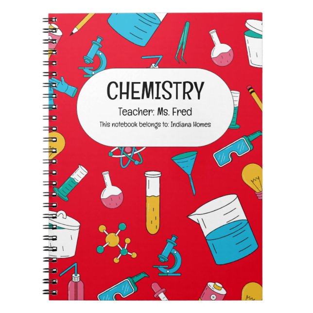 Personalised Chemistry Notebook – Custom Name Desi (Front)