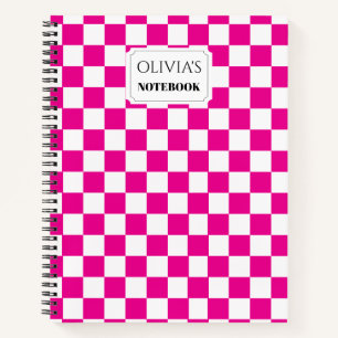Personalised Chequerboard Notebook