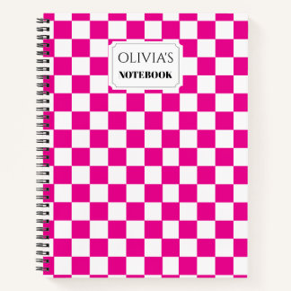 Personalised Chequerboard Notebook