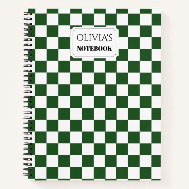Personalised Chequerboard Notebook (Front)