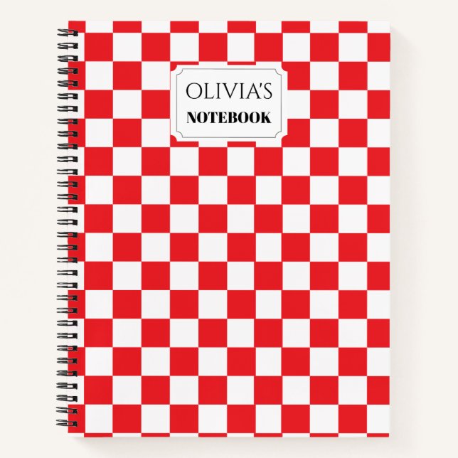 Personalised Chequerboard Notebook (Front)