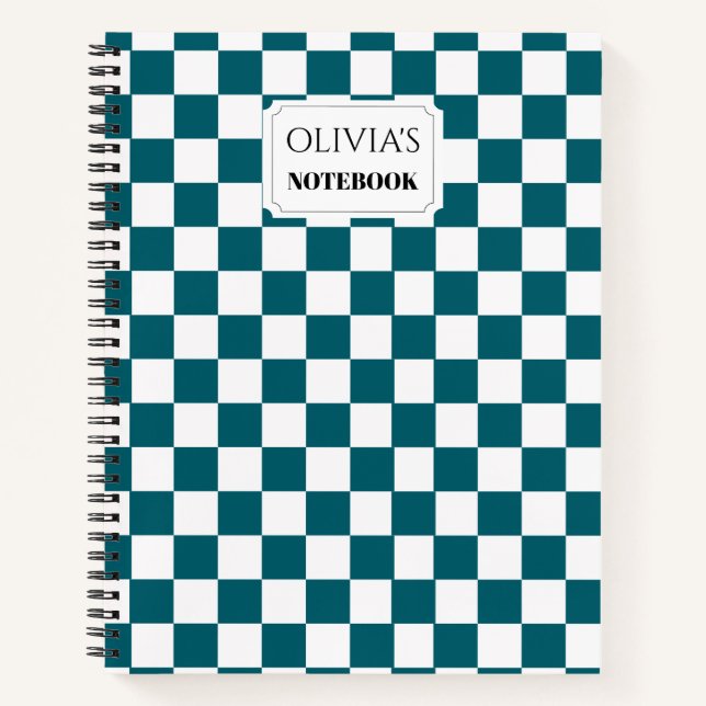 Personalised Chequerboard Notebook (Front)