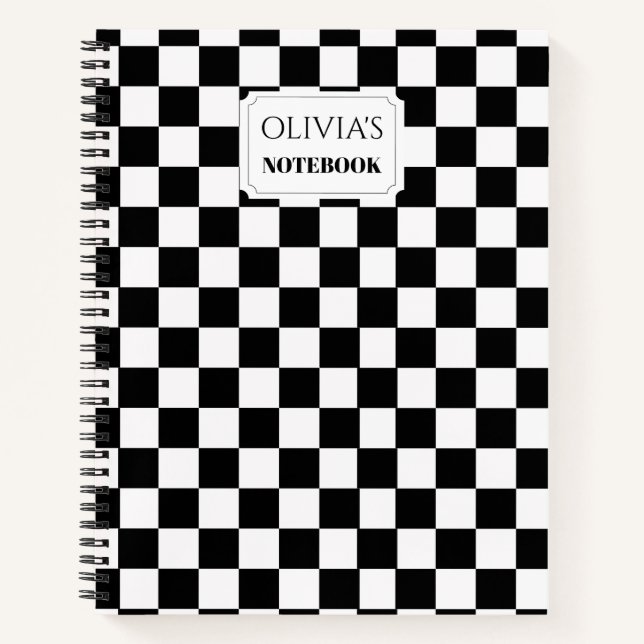 Personalised Chequerboard Notebook (Front)