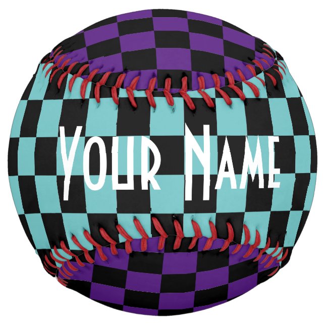 Personalised Chequered Softball by HAMbyWG (Front)