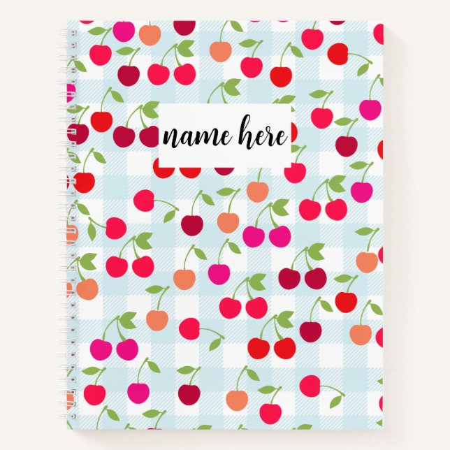 Personalised Cherries Notebook (Front)