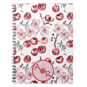Personalised Cherry Blossom and Monogram Notebook