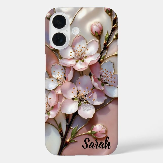 Personalised Cherry Blossom Phone Case Floral (Back)