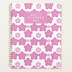 Personalised Cherry Blossom Pink Flower Aesthetic  Planner