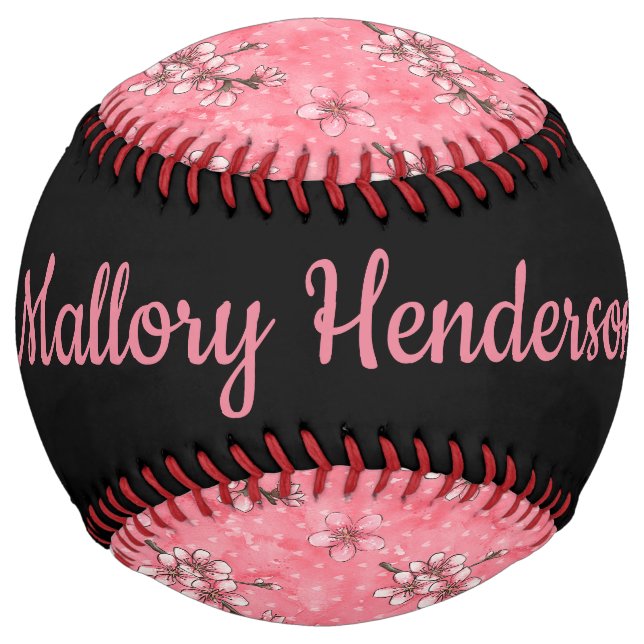 Personalised Cherry Blossoms  Softball (Front)