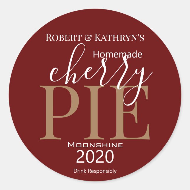 Personalised "Cherry Pie" Label (Front)