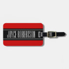 Personalised Cherry red travel luggage tag