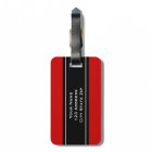 Personalised Cherry red travel luggage tag