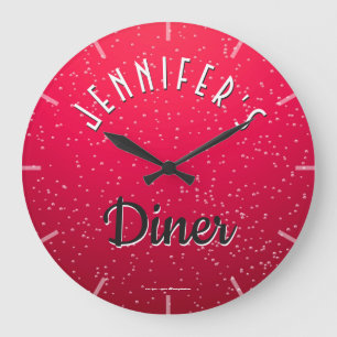 Personalised Cherry Soda Retro Diner Clock