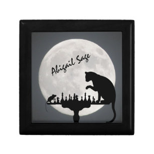 Personalised Chess Full Moon Cat and Mouse Game Gift Box
