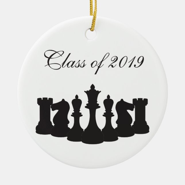 Personalised Chess Graduation Ornament (Front)