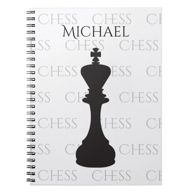 Personalised Chess King Classic Piece Modern Notebook (Front)