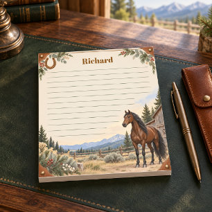 Personalised Chestnut Andalusian Mountain Ranch Notepad