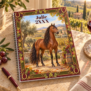 Personalised Chestnut Andalusian Vineyard Planner