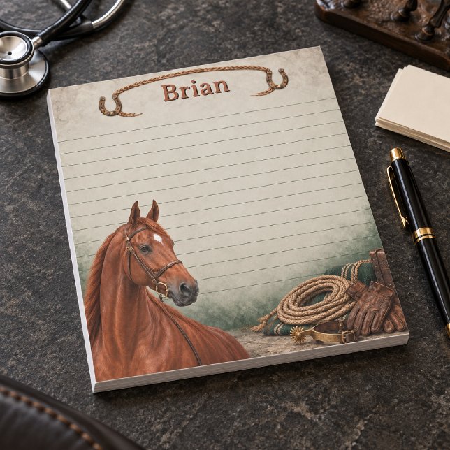 Personalised Chestnut Saddlebred Tack Room  Notepad (Creator Uploaded)