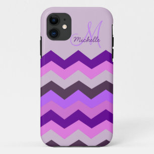 Personalised Chevron Purple Blast iPhone 11 Case
