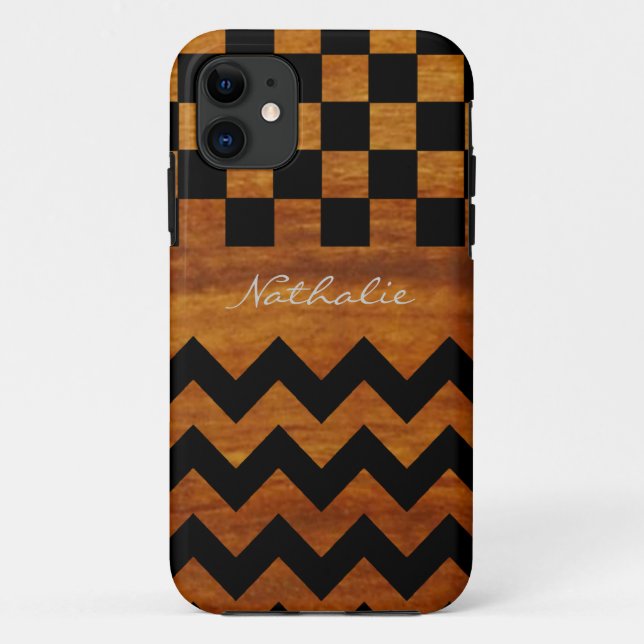 personalised chevron & squares Case-Mate iPhone case (Back)