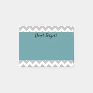 Personalised Chevron & Teal Post it Notes