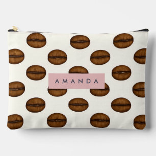 Personalised Chic Coffee Bean Accessory Pouch
