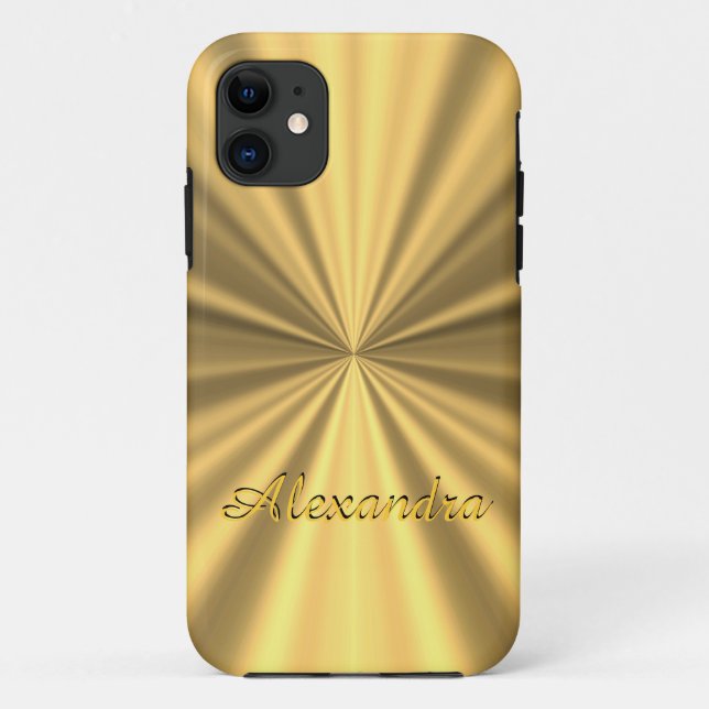 Personalised chic elegant golden Case-Mate iPhone case (Back)