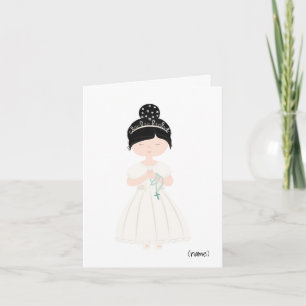 Personalised Chic First Holy Communion-Asian Girl Card