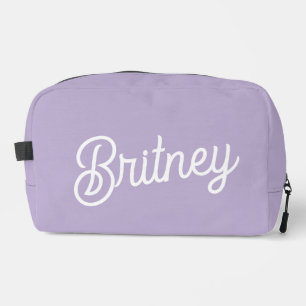 Personalised Chic Lavender Purple Monogram  Name Dopp Kit