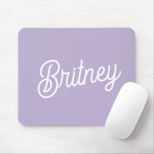 Personalised Chic Lavender Purple Monogram  Name Mouse Pad