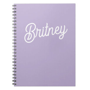 Personalised Chic Lavender Purple Monogram  Name Notebook