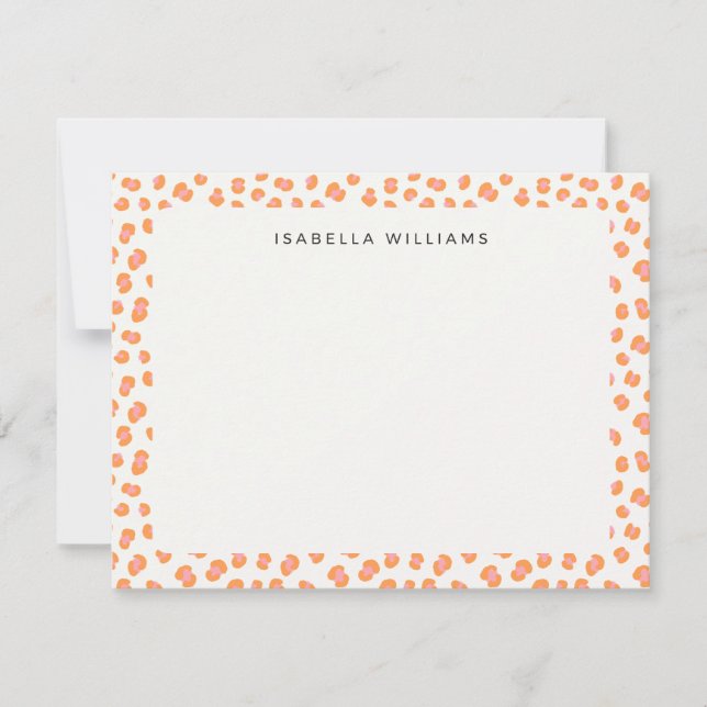 Personalised Chic Leopard Animal Print Pattern Card (Front)