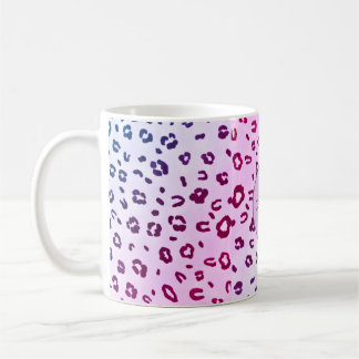 Personalised chic purple leopard design coffee mug
