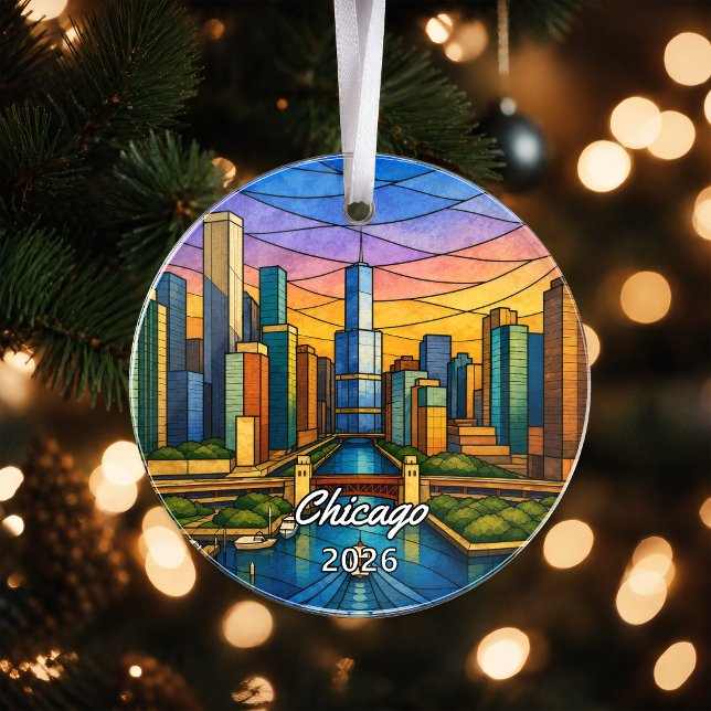 Personalised Chicago Acrylic Ornament, Custom Illi Ornament (Creator Uploaded)
