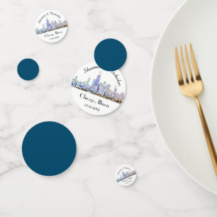 Personalised Chicago Skyline Wedding Confetti