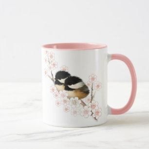 Personalised chickadee bird mug